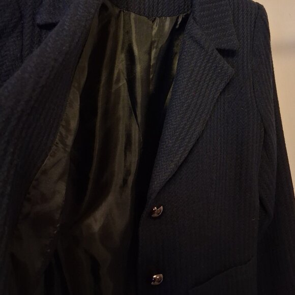 NWT Comfy Lined Navy Blue Blazer Jacket Spring Fall Winter Jackets Tag Size S - Picture 10 of 11